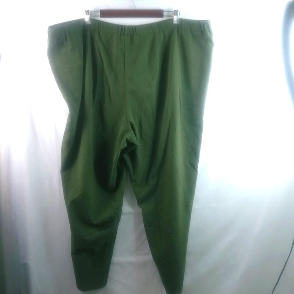Maggie Barnes 26W Green Zip Button Pants Plus